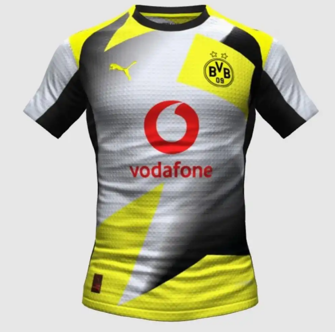 开云体育中国-多特蒙德官方公布25-26赛季客场球衣：黑白色搭配亮黄色